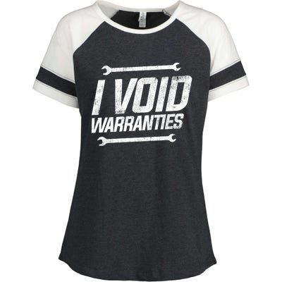 Funny Mechanics I Void Warranties Wrench Garage Gift Enza Ladies Jersey Colorblock Tee