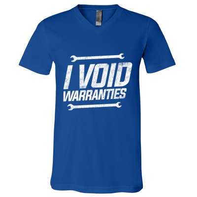 Funny Mechanics I Void Warranties Wrench Garage Gift V-Neck T-Shirt
