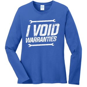 Funny Mechanics I Void Warranties Wrench Garage Gift Ladies Long Sleeve Shirt