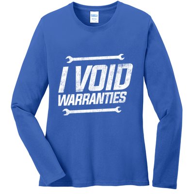 Funny Mechanics I Void Warranties Wrench Garage Gift Ladies Long Sleeve Shirt