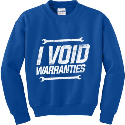 Funny Mechanics I Void Warranties Wrench Garage Gift Kids Sweatshirt