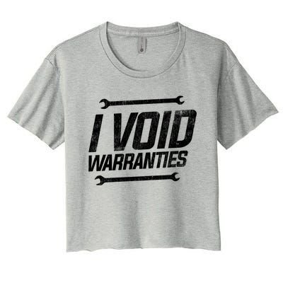 Funny Mechanics I Void Warranties Wrench Garage Gift Women's Crop Top Tee