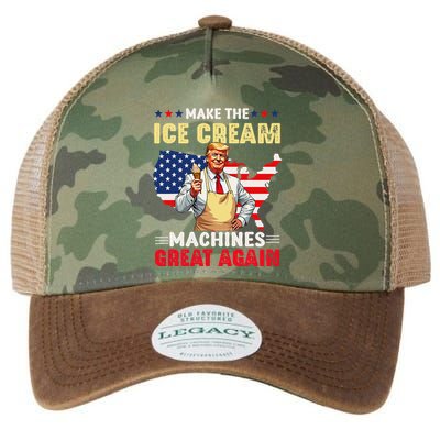Funny Make Ice Cream Machines Great Again Trump Ice Cream Legacy Tie Dye Trucker Hat