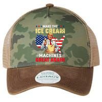 Funny Make Ice Cream Machines Great Again Trump Ice Cream Legacy Tie Dye Trucker Hat