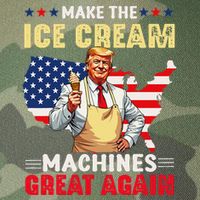Funny Make Ice Cream Machines Great Again Trump Ice Cream Legacy Tie Dye Trucker Hat