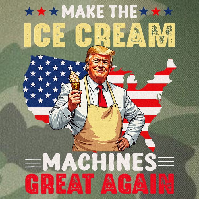 Funny Make Ice Cream Machines Great Again Trump Ice Cream Legacy Tie Dye Trucker Hat