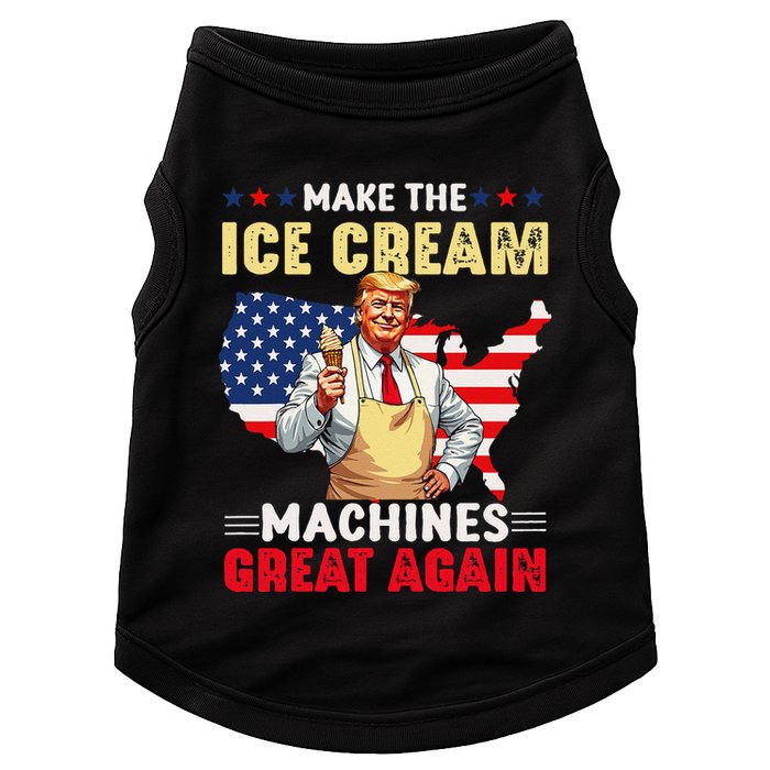 Funny Make Ice Cream Machines Great Again Trump Ice Cream Doggie Tank