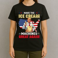 Funny Make Ice Cream Machines Great Again Trump Ice Cream T-Shirt