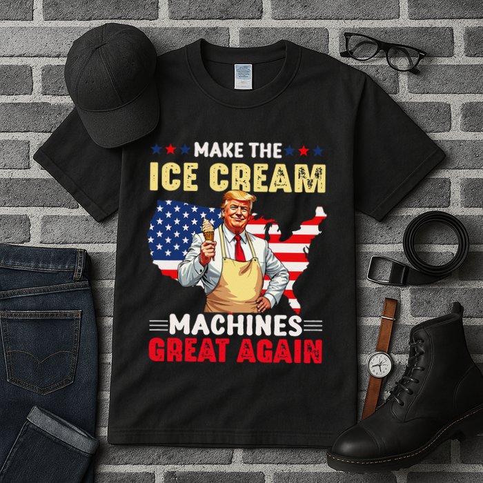 Funny Make Ice Cream Machines Great Again Trump Ice Cream Tall T-Shirt