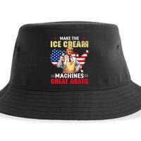 Funny Make Ice Cream Machines Great Again Trump Ice Cream Sustainable Bucket Hat