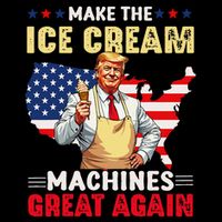 Funny Make Ice Cream Machines Great Again Trump Ice Cream 16 in Basic Backpack