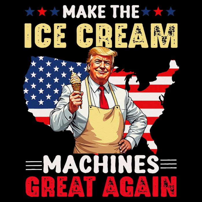 Funny Make Ice Cream Machines Great Again Trump Ice Cream 16 in Basic Backpack