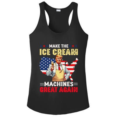 Funny Make Ice Cream Machines Great Again Trump Ice Cream Ladies PosiCharge Competitor Racerback Tank
