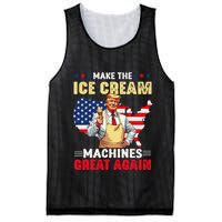 Funny Make Ice Cream Machines Great Again Trump Ice Cream Mesh Reversible Basketball Jersey Tank