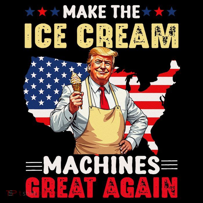 Funny Make Ice Cream Machines Great Again Trump Ice Cream Youth Performance Sprint T-Shirt
