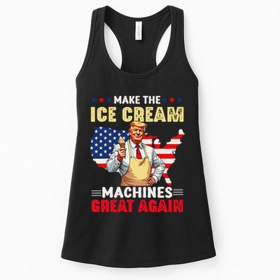Funny Make Ice Cream Machines Great Again Trump Ice Cream Womens Tank Top