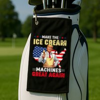 Funny Make Ice Cream Machines Great Again Trump Ice Cream Golf Towel