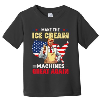 Funny Make Ice Cream Machines Great Again Trump Ice Cream Toddler T-Shirt