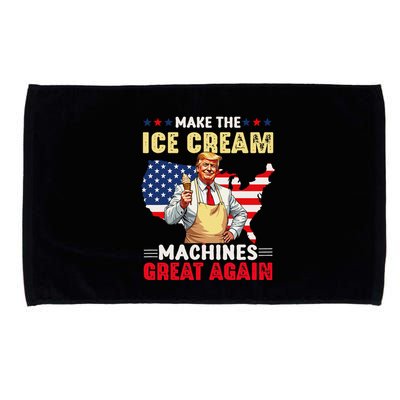 Funny Make Ice Cream Machines Great Again Trump Ice Cream Microfiber Hand Towel