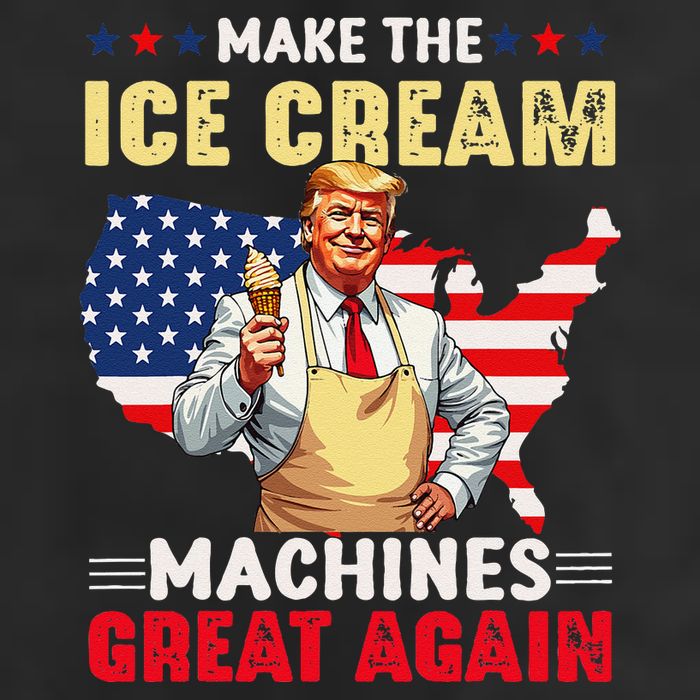 Funny Make Ice Cream Machines Great Again Trump Ice Cream Microfiber Hand Towel