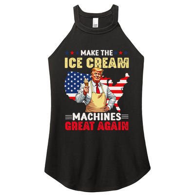 Funny Make Ice Cream Machines Great Again Trump Ice Cream Women's Perfect Tri Rocker Tank