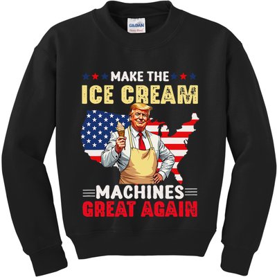 Funny Make Ice Cream Machines Great Again Trump Ice Cream Kids Sweatshirt