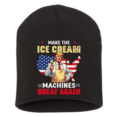 Funny Make Ice Cream Machines Great Again Trump Ice Cream Short Acrylic Beanie