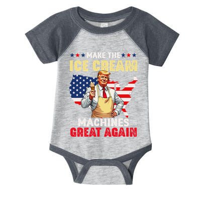 Funny Make Ice Cream Machines Great Again Trump Ice Cream Infant Baby Jersey Bodysuit