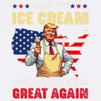 Funny Make Ice Cream Machines Great Again Trump Ice Cream Garment-Dyed Sweatshirt