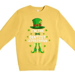 Family Matching I'm The Dentist Leprechaun St Patrick's Day Gift Premium Crewneck Sweatshirt