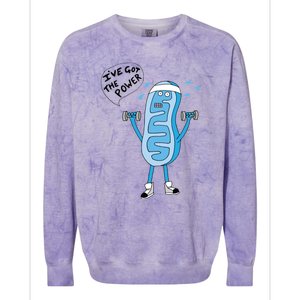 Funny Mitochondria IVe Got The Power Of Biology Colorblast Crewneck Sweatshirt