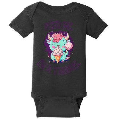 Feed Me I'm A Taurus Zodiac May April Birthday Astrology Baby Bodysuit