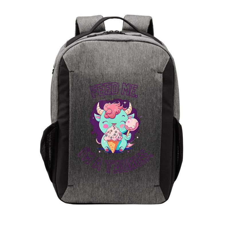 Feed Me I'm A Taurus Zodiac May April Birthday Astrology Vector Backpack