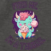 Feed Me I'm A Taurus Zodiac May April Birthday Astrology Vector Backpack