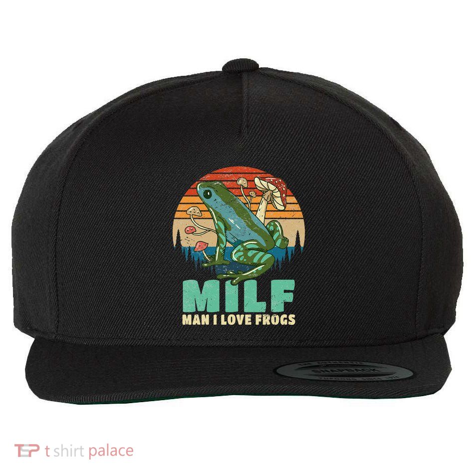 Frog Man I Love Frogs Wool Snapback Cap