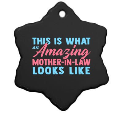 Funny Mother In Law From Daughter Mother's Day Wo Gift Ceramic Star Ornament