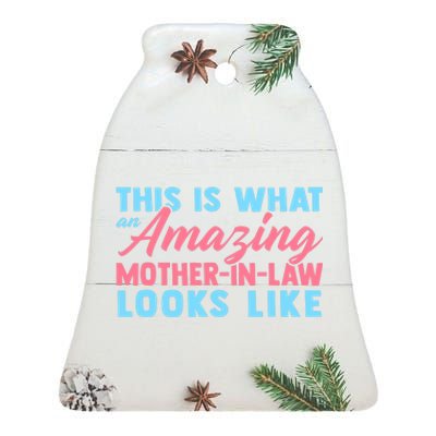 Funny Mother In Law From Daughter Mother's Day Wo Gift Ceramic Bell Ornament