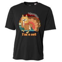 Funny Meow IM A Cat Thanksgiving Turkey Halloween Costume Cooling Performance Crew T-Shirt