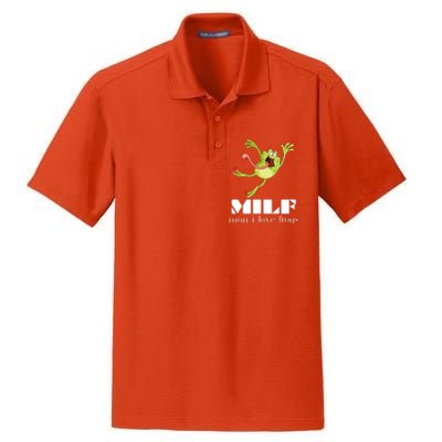 Frog Man I Love Frogs Funny Milf Dry Zone Grid Polo