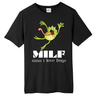 Frog Man I Love Frogs Funny Milf Tall Fusion ChromaSoft Performance T-Shirt