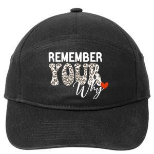 Funny Motivation Inspirational Quote Remember Your Why Cool 7-Panel Snapback Hat