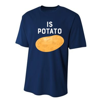 Funny Meme Is Potato Late Night Youth Performance Sprint T-Shirt