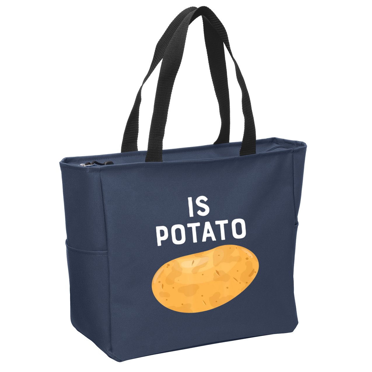Funny Meme Is Potato Late Night Zip Tote Bag