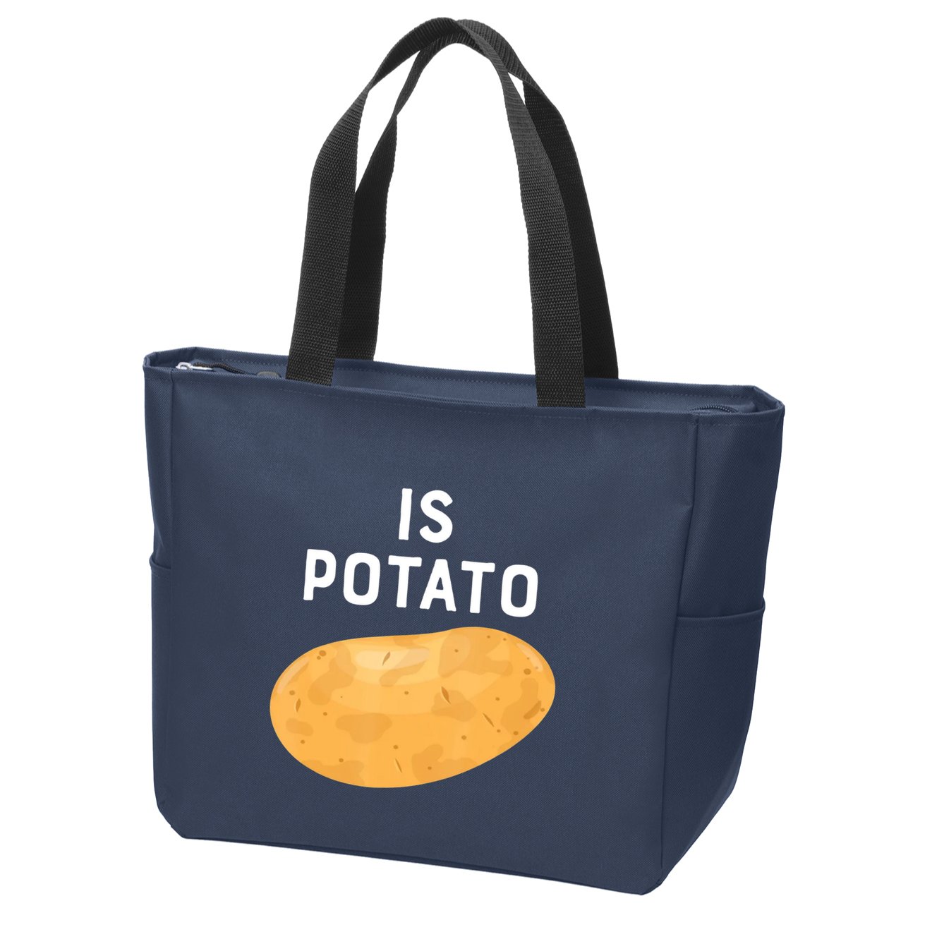 Funny Meme Is Potato Late Night Zip Tote Bag