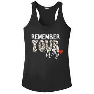 Funny Motivation Inspirational Quote Remember Your Why Cool Ladies PosiCharge Competitor Racerback Tank