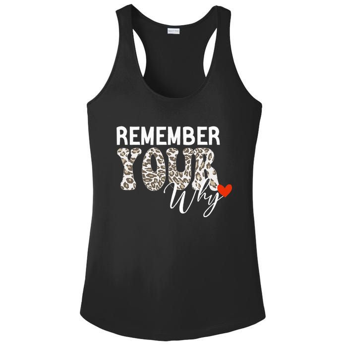 Funny Motivation Inspirational Quote Remember Your Why Cool Ladies PosiCharge Competitor Racerback Tank