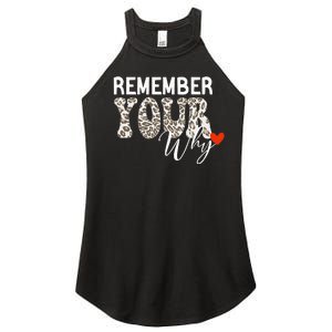 Funny Motivation Inspirational Quote Remember Your Why Cool Women's Perfect Tri Rocker Tank