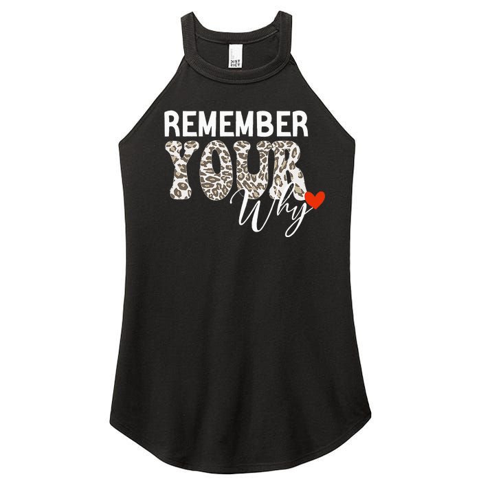 Funny Motivation Inspirational Quote Remember Your Why Cool Women's Perfect Tri Rocker Tank