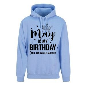 Funny May Is My Birthday Yes The Whole Month Unisex Surf Hoodie