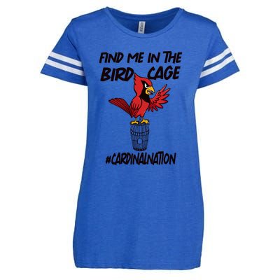 Find Me In The Bird Cage Enza Ladies Jersey Football T-Shirt